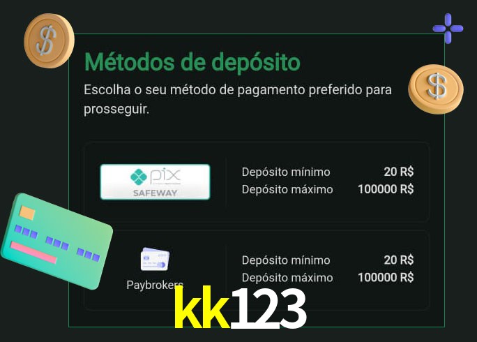 O cassino kk123 oferece uma grande variedade de métodos de pagamento